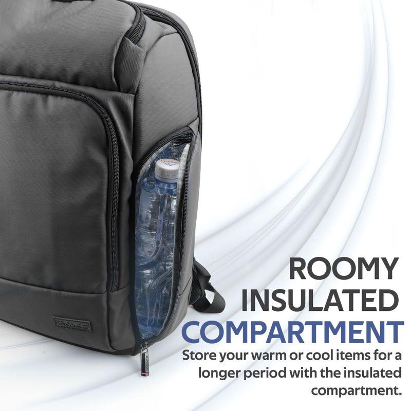 PROMATE Trekpack-BP 17.3” Professional Slim Laptop Backpack With Anti-Theft Handy Pocket (Black) - DataBlitz