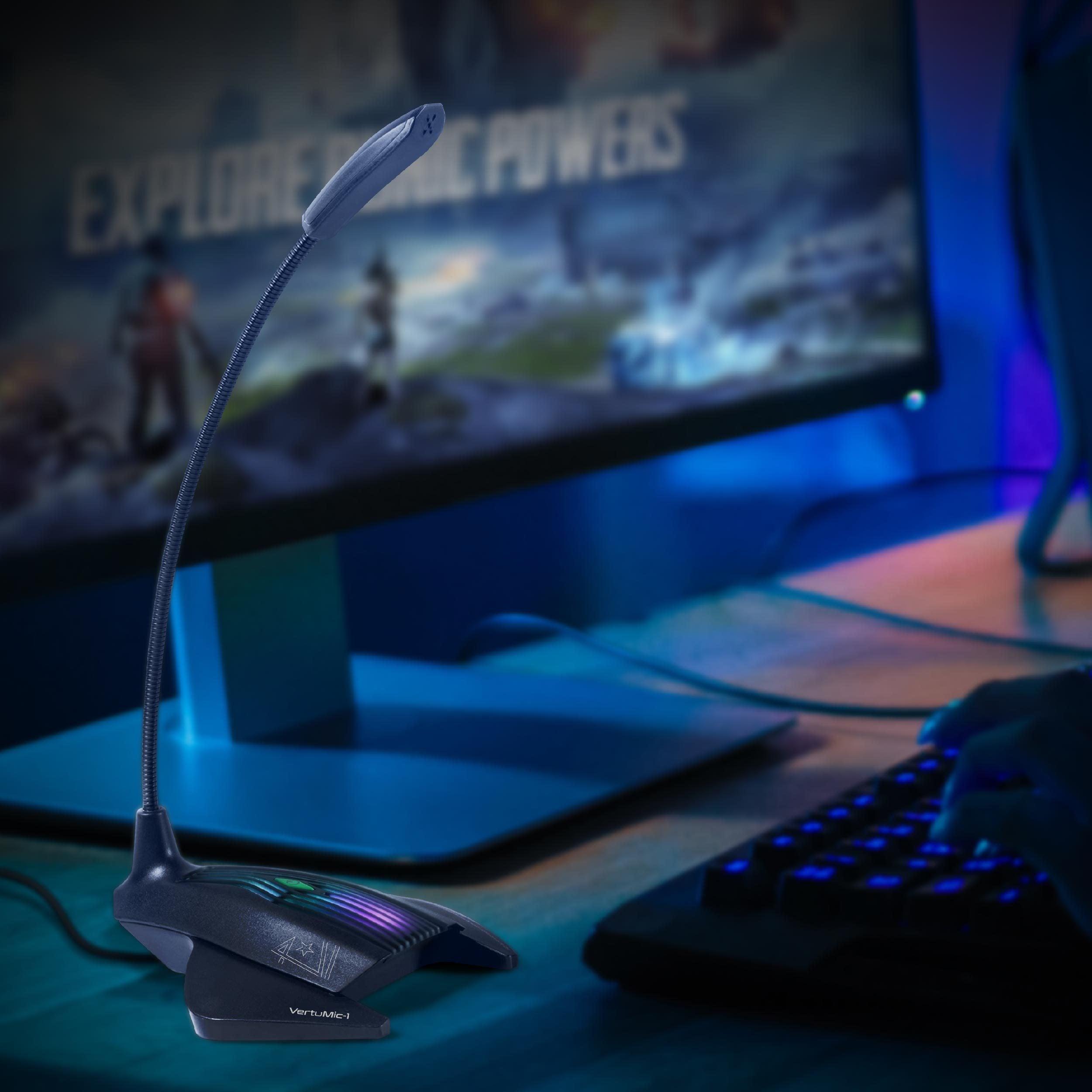 VERTUX VERTUMIC-1 HD ANTI-VIBRATION GAMING MICROPHONE WITH LED BLACK - DataBlitz