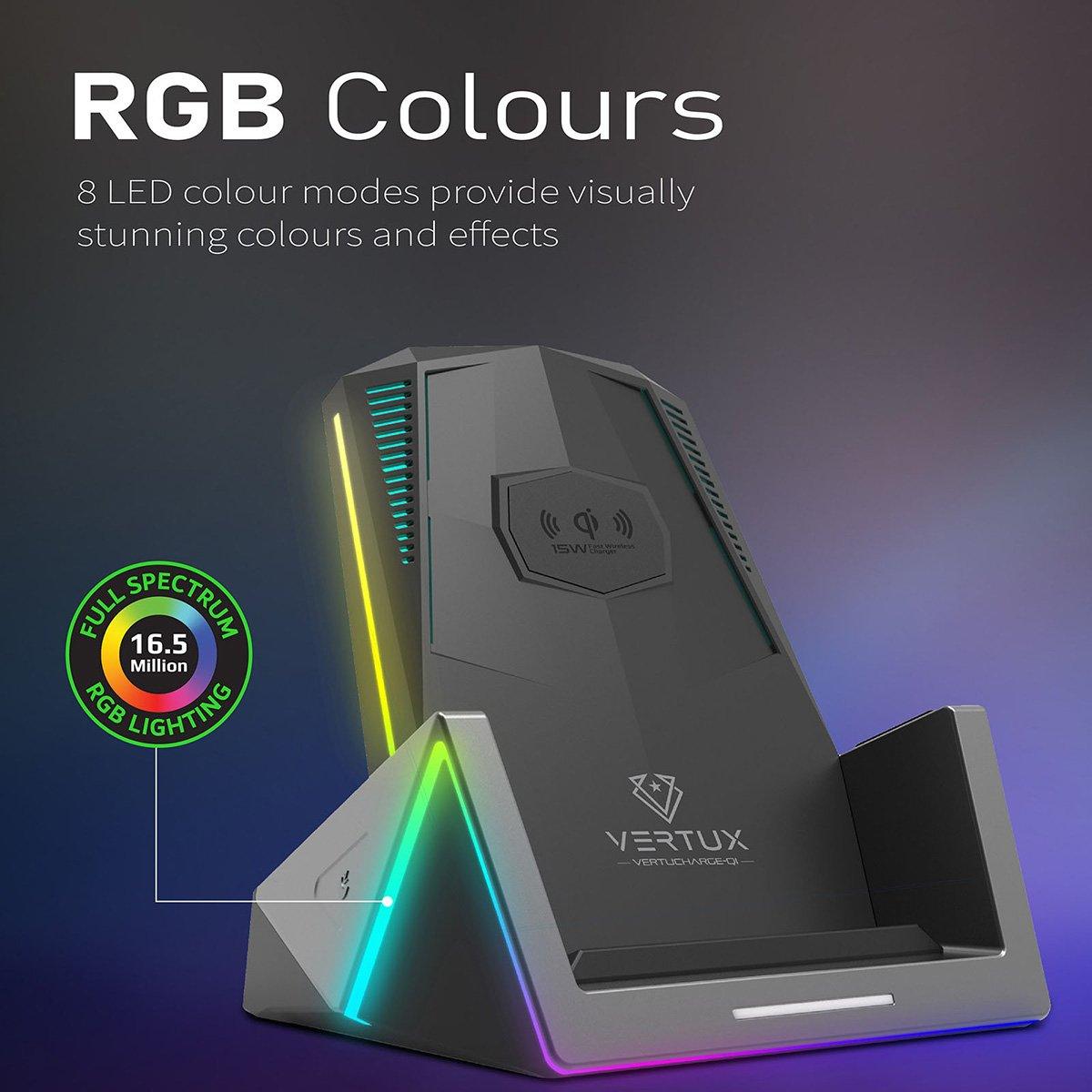 VERTUX VERTUCHARGE-QI 15W PRO-GAMING WIRELESS CHARGING STATION - DataBlitz