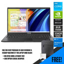 ASUS Vivobook 15 X1500EP-BQ570WS Laptop (Indie Black) | 15.6” FHD | i3-1115G4 | 8 GB RAM DDR4 | 256 GB SSD | MX 330 | Windows 11 Home | MS Office Home & Student 2021  | ASUS BP1504 Casual Backpack - DataBlitz
