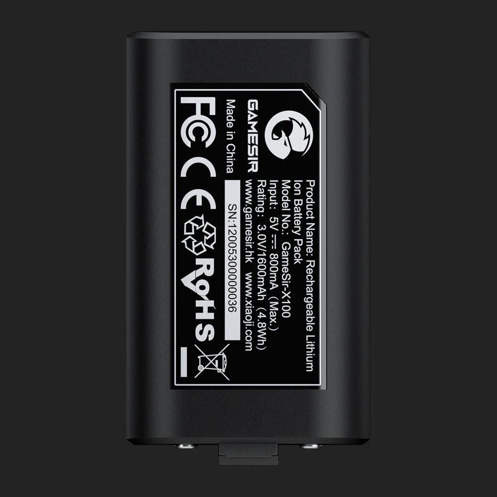 GAMESIR X100 1600MAH RECHARGEABLE LITHIUM ION BATTERY PACK - DataBlitz