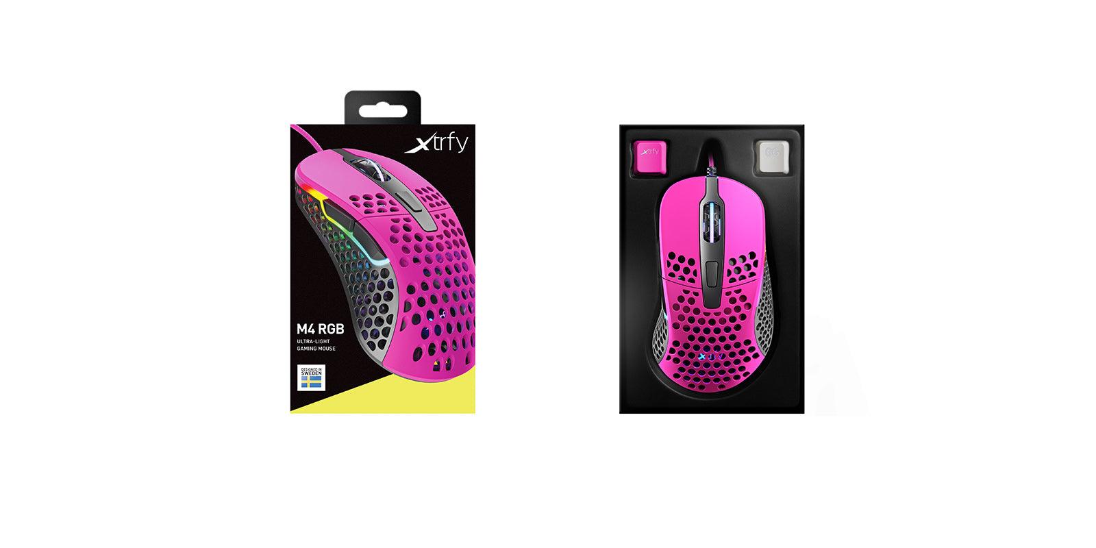 XTRFY M4 RGB ULTRA LIGHT GAMING MOUSE (PINK) - DataBlitz