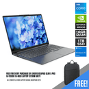LENOVO IDEAPAD SLIM 5 PRO I5-11300H LAPTOP (STORM GREY) | 16" WQXGA | i5-11300H | 16GB DDR4 | 1TB SSD | MX450 | WIN10 + LENOVO LAPTOP CASUAL BACKPACK B210 - DataBlitz