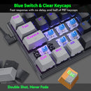 E-Yooso Z-11 Tri-Mode RGB 61 Keys Hot Swappable Mechanical Keyboard Black/Gray (Blue Switch) - DataBlitz