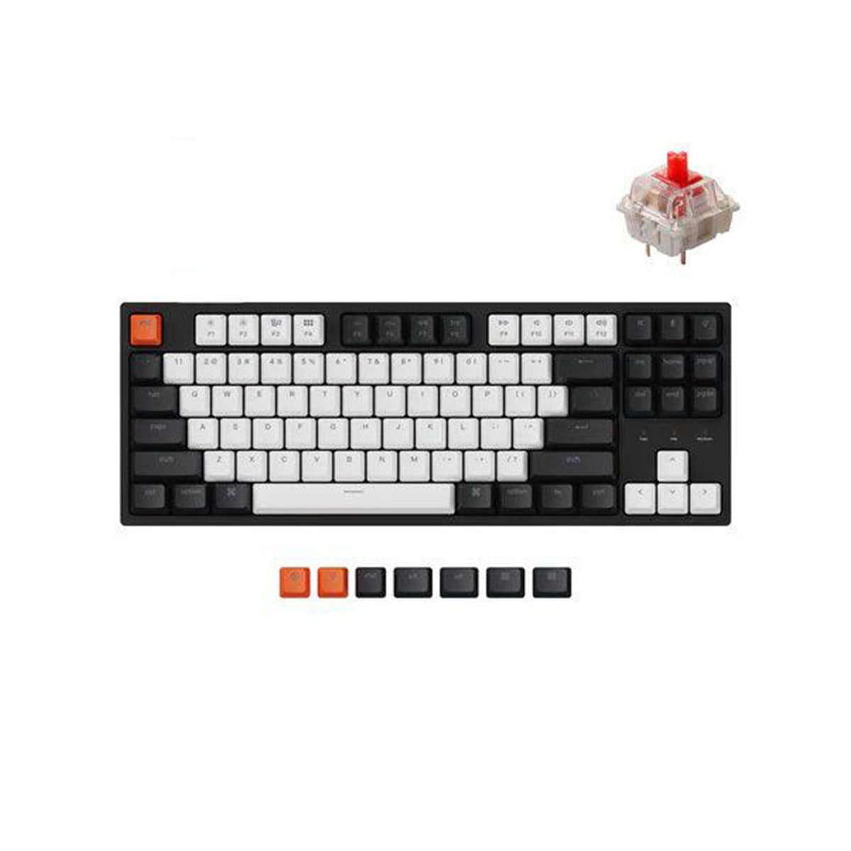 Keychron C1 87-Key Tenkeyless Rgb Backlight Hot-Swappable Wired