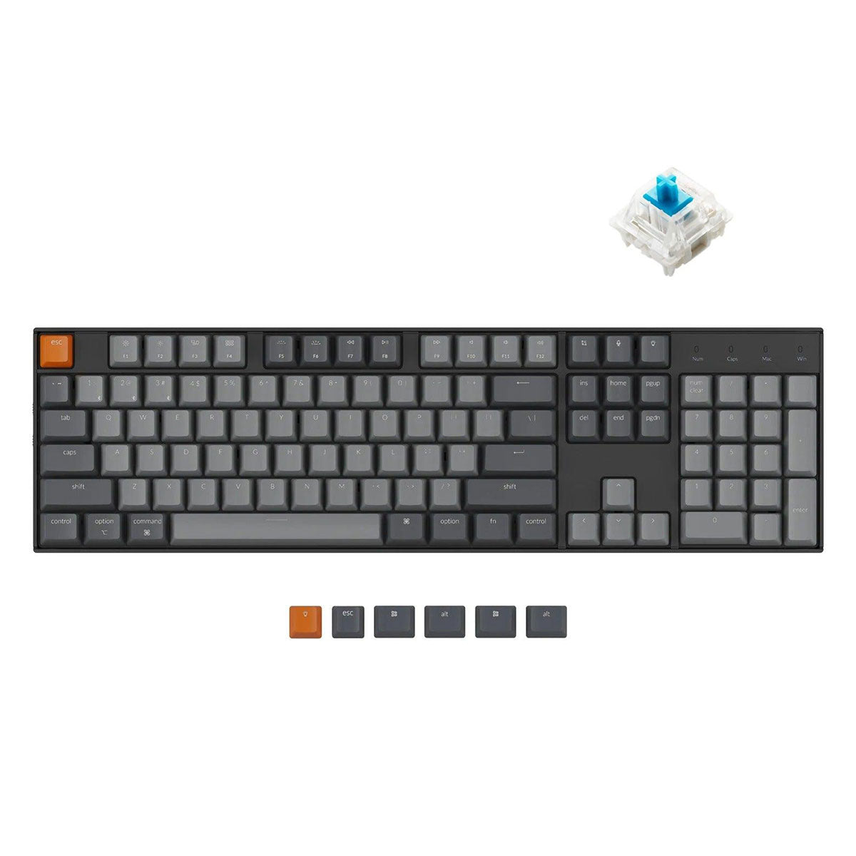 Keychron K10 Full Size RGB Backlight Aluminum Wireless Mechanical Keyboard