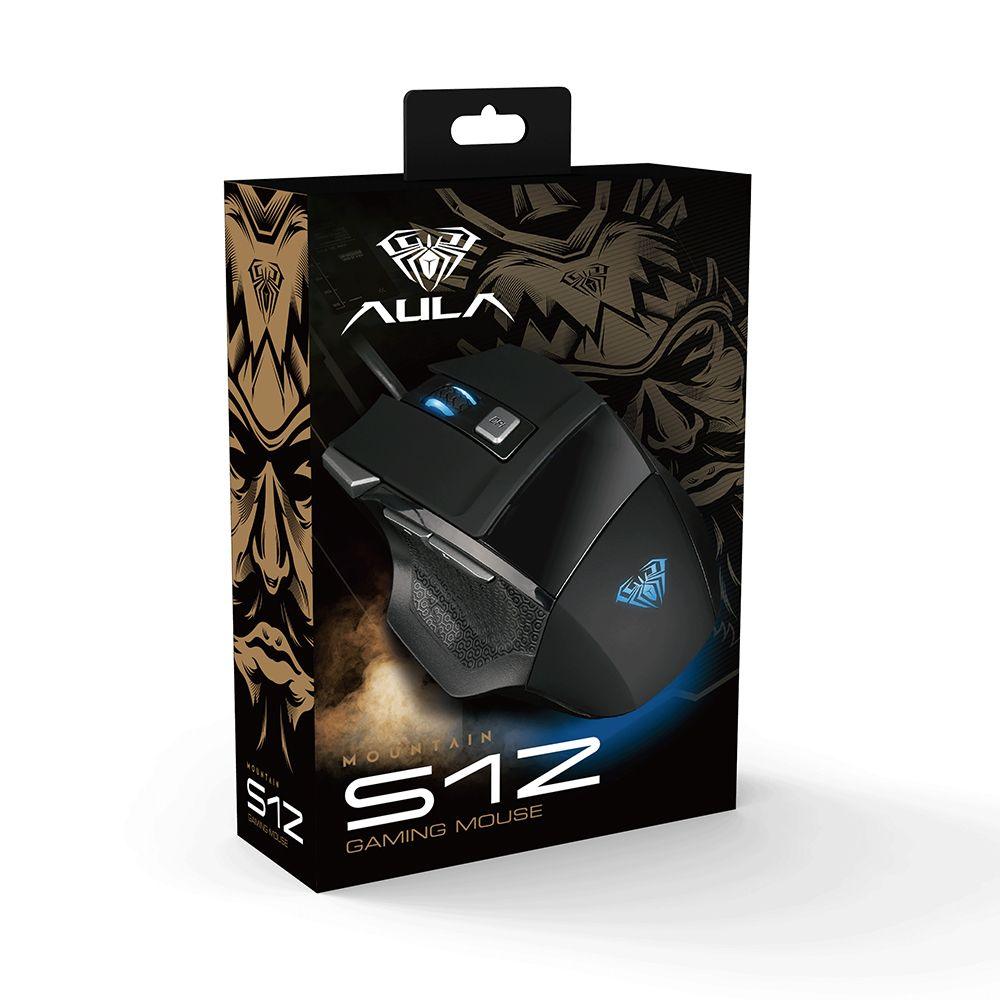 Aula Mountain S12 Wired Gaming Mouse With 7 Customized Marco Keys - DataBlitz