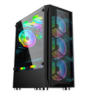 Coolman Aurora Gaming Case With 3X120MM RGB Fans (Black)