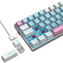 E-YOOSO Z-686 Single Light 68 Keys Hot Swappable Mechanical Keyboard Blue/White (Red Switch) - DataBlitz