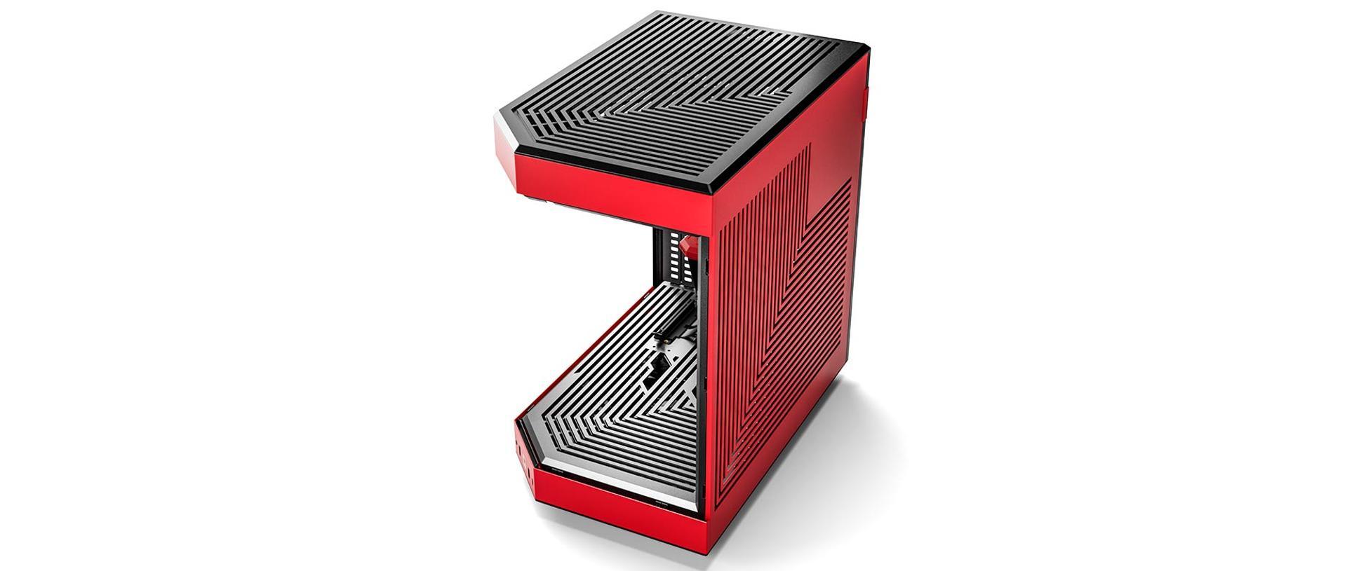 Hyte Y60 Dual Chamber Mid-Tower ATX Modern Aesthetic Case (Black/Red) - DataBlitz
