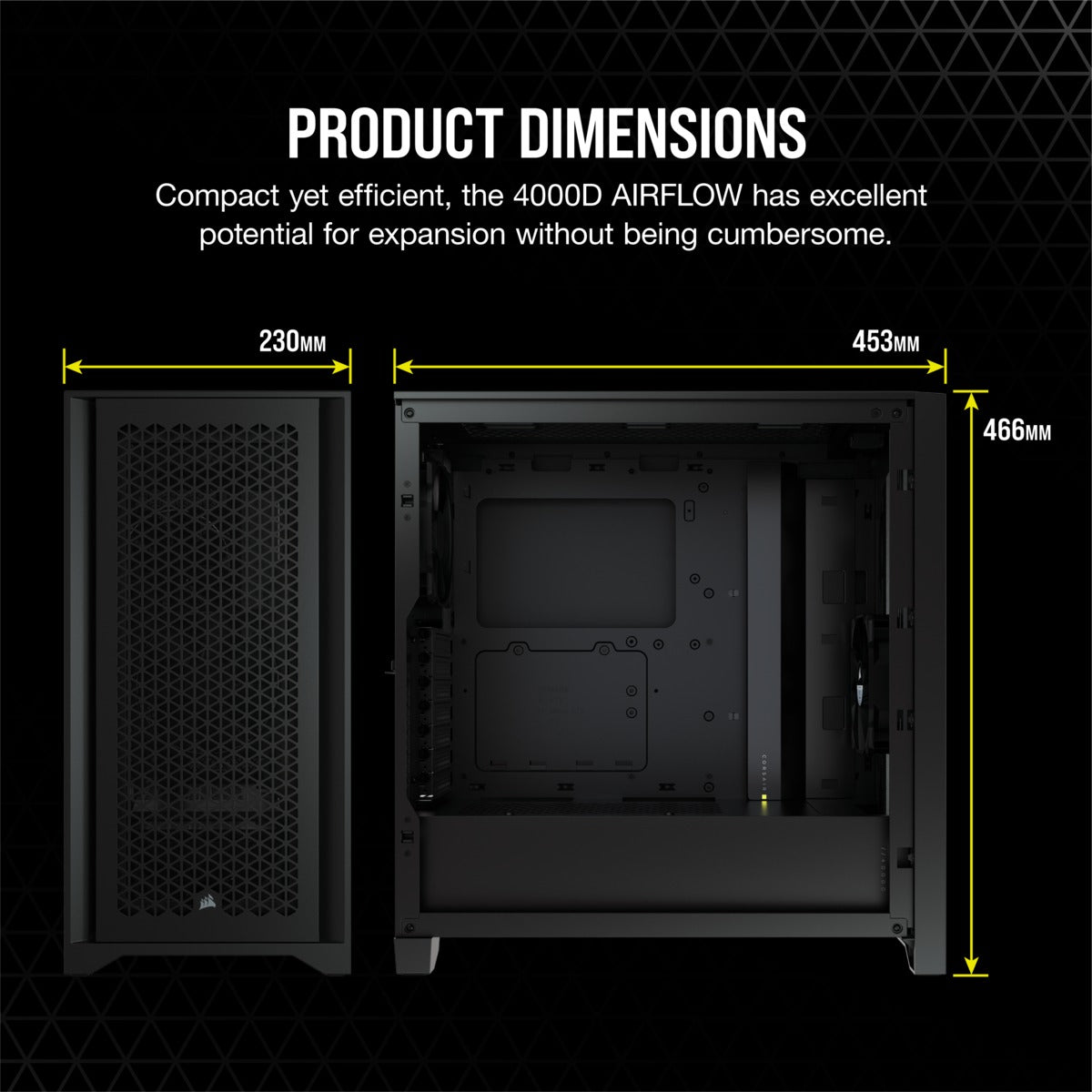 Corsair 4000D Airflow Tempered Glass Mid-Tower ATX Case (Black)