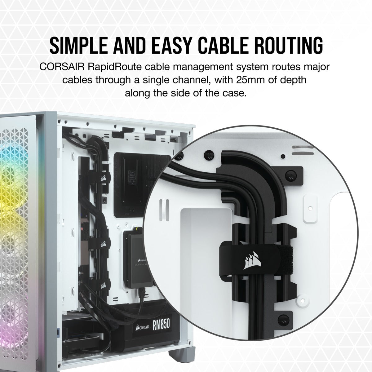 Corsair 4000D Airflow Tempered Glass Mid-Tower ATX Case (White)