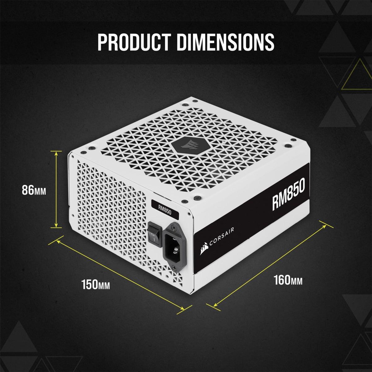 Corsair RM Series RM850 Fully Modular ATX Power Supply (White) - DataBlitz