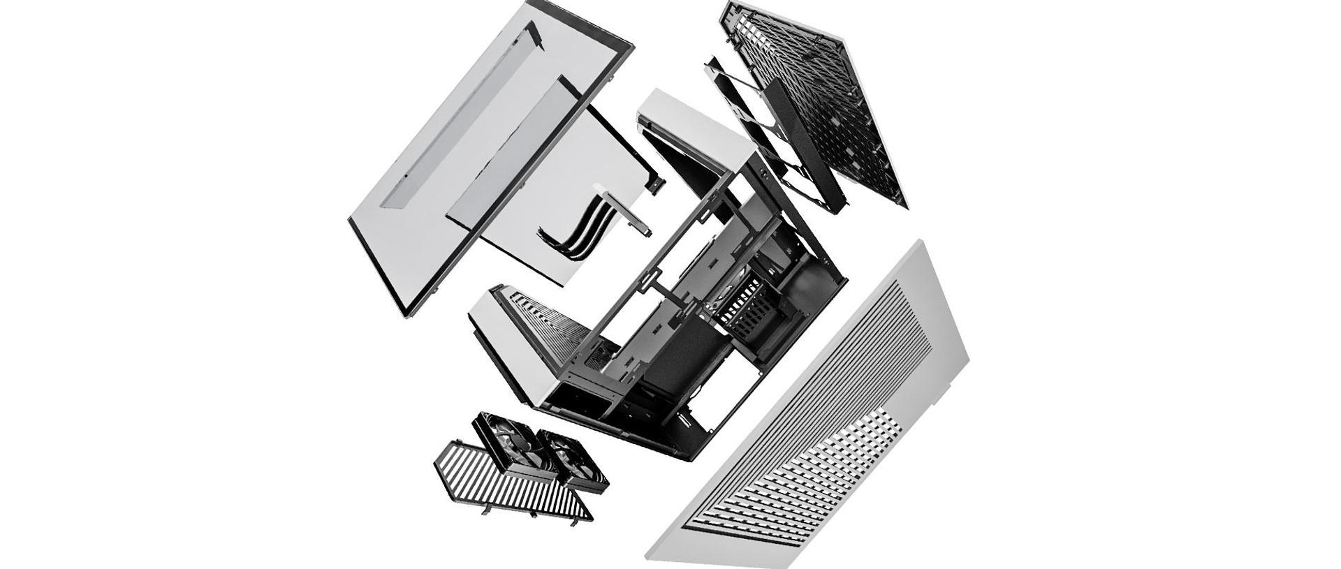 Hyte Y60 Dual Chamber Mid-Tower ATX Modern Aesthetic Case (Black/White) - DataBlitz