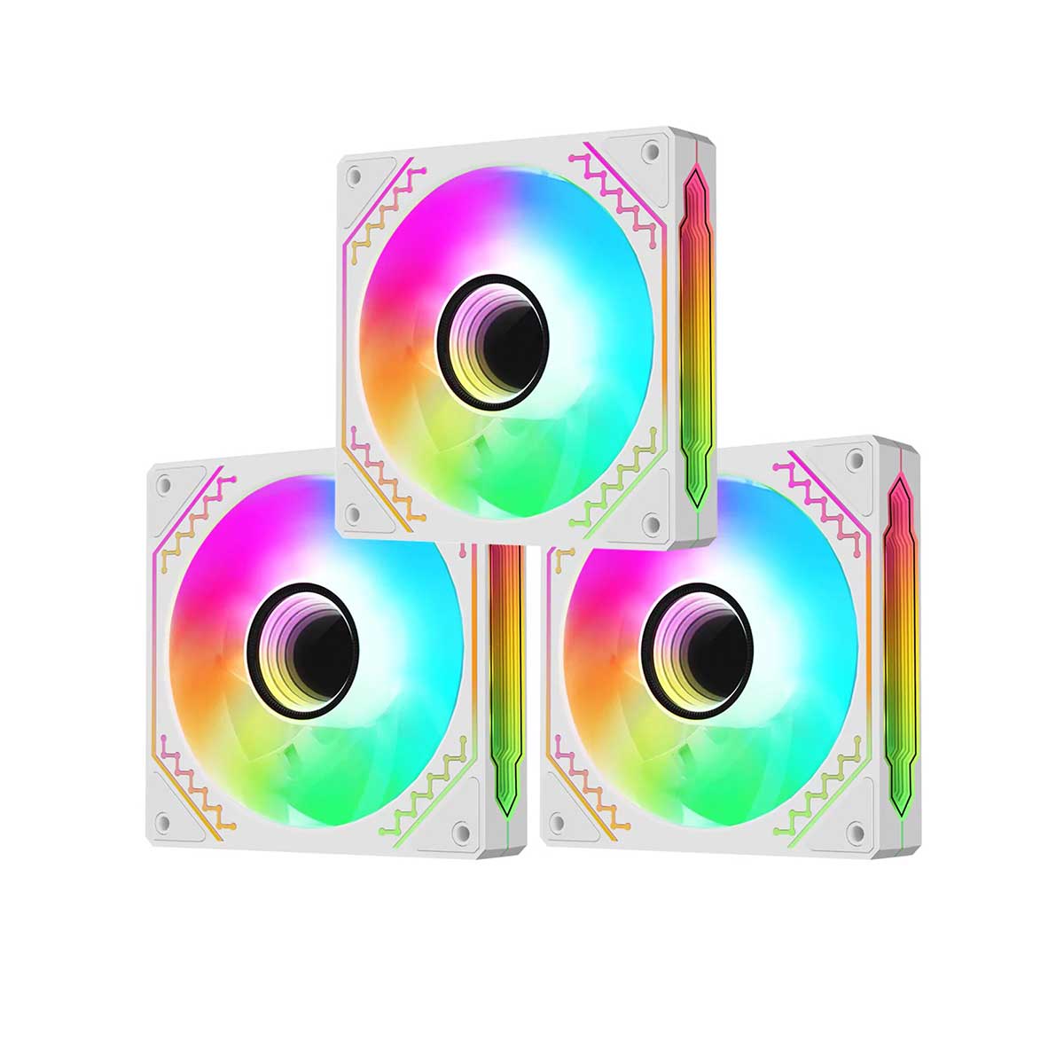 Coolman CM-03 Infinity Mirror Led A-RGB Cooling Fan (3-In-1 Pack)