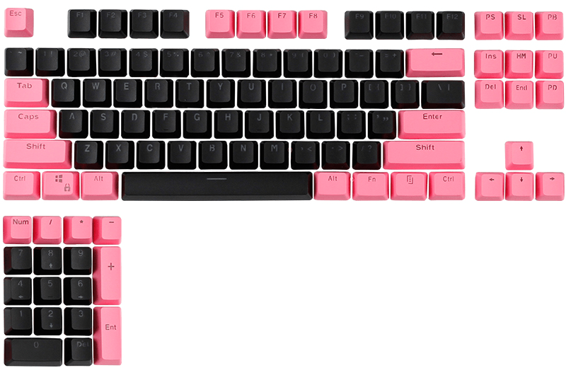 104 Doubleshot OEM PBT Keycaps (Black Magique) - DataBlitz