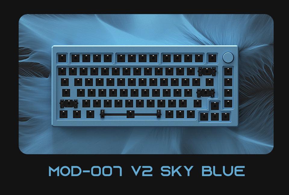 AKKO MOD007 V2 RGB HOT-SWAPPABLE MECHANICAL KEYBOARD DIY KIT WITH GASKET MOUNT STRUCTURE (SKY BLUE) - DataBlitz