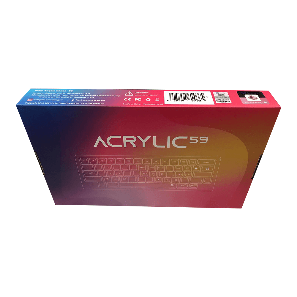 AKKO ACR59 COMBO RGB (SMD LED & UNDERGLOW) HOT-SWAPPABLE ACRYLIC MECHANICAL KEYBOARD WORLD TOUR TOKYO (JELLY PINK SWITCHES) - DataBlitz