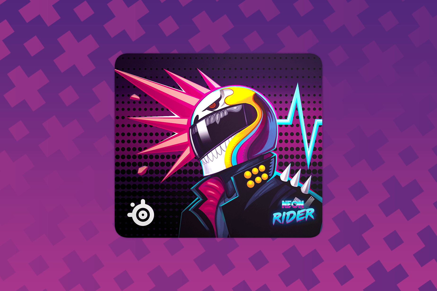 STEELSERIES QCK LARGE NEON RIDER LIMITED EDITION CLOTH GAMING MOUSEPAD (PN63837) - DataBlitz