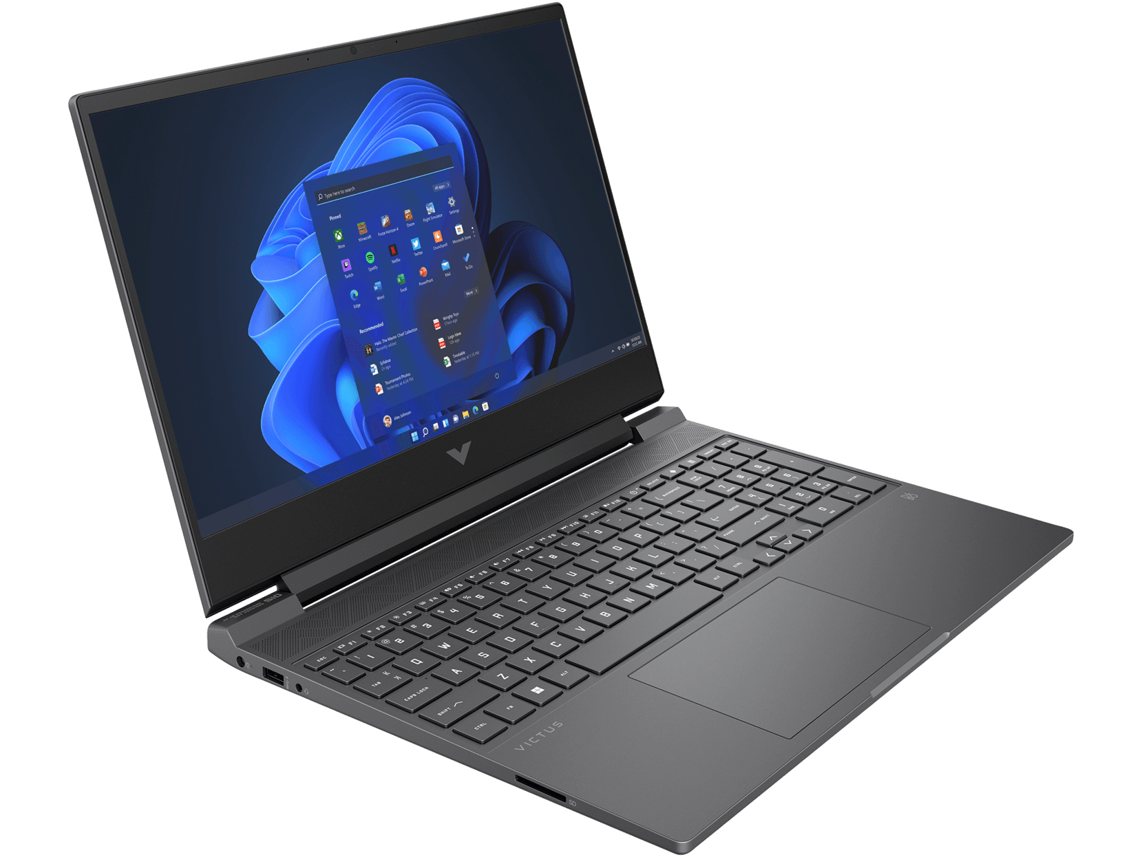 HP Victus 15-FA0098TX Gaming Laptop (Mica Silver) | 15.6” FHD IPS | i5 12500H | 16GB RAM | 512GB SSD | RTX 3050Ti | Windows 11 Home | MS Office Home & Student 2021 | HP Prelude 15.6” Topload Bag - DataBlitz