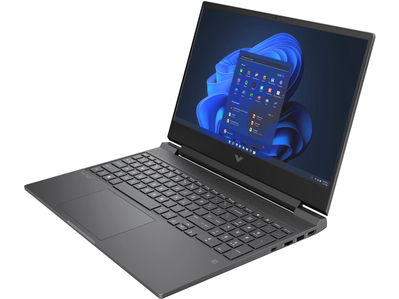 HP Victus 15-FA0098TX Gaming Laptop (Mica Silver) | 15.6” FHD IPS | i5 12500H | 16GB RAM | 512GB SSD | RTX 3050Ti | Windows 11 Home | MS Office Home & Student 2021 | HP Prelude 15.6” Topload Bag - DataBlitz