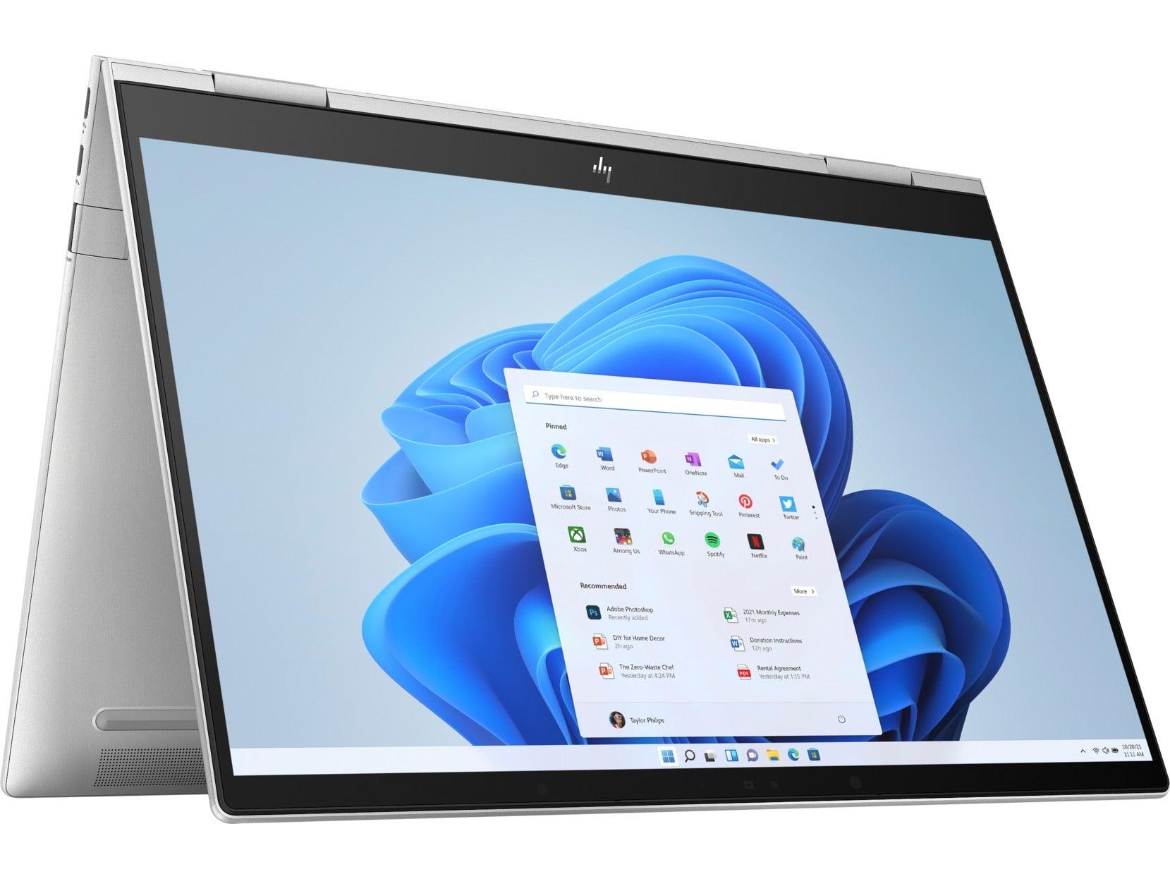 HP Envy X360 13-BF0046TU 2-IN-1 Laptop (Natural Silver) | 13.3” | i7-1250U | 16 GB DDR4 | 512 GB SSD | Iris® Xe Graphics | Windows 11 | MS Office H&S 2021 | Stylus Pen | HP Prelude 15.6” Topload Bag - DataBlitz