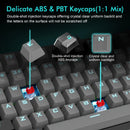 E-YOOSO K-620 Single Light With RGB Side Light 87 Keys Mechanical Keyboard Gray/Black (Red Switch) - DataBlitz