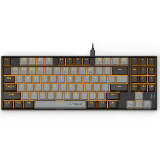 E-YOOSO Z-13 Single Light 89 KEYS Mechanical Keyboard Gray/Black (Red Switch) - DataBlitz