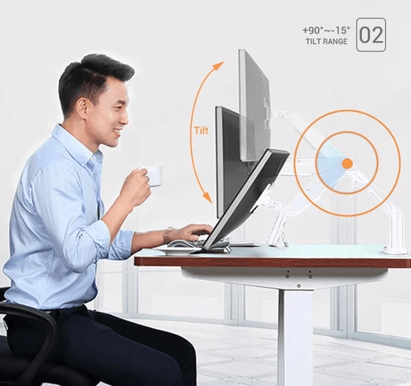 FLEXISPOT SINGLE MONITOR MOUNT 17-36 INCHES (WHITE) (MA8W) - DataBlitz