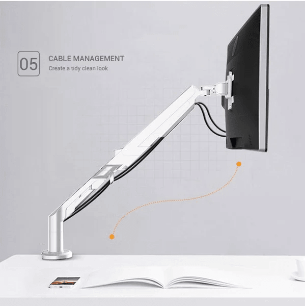 FLEXISPOT SINGLE MONITOR MOUNT 17-36 INCHES (WHITE) (MA8W) - DataBlitz