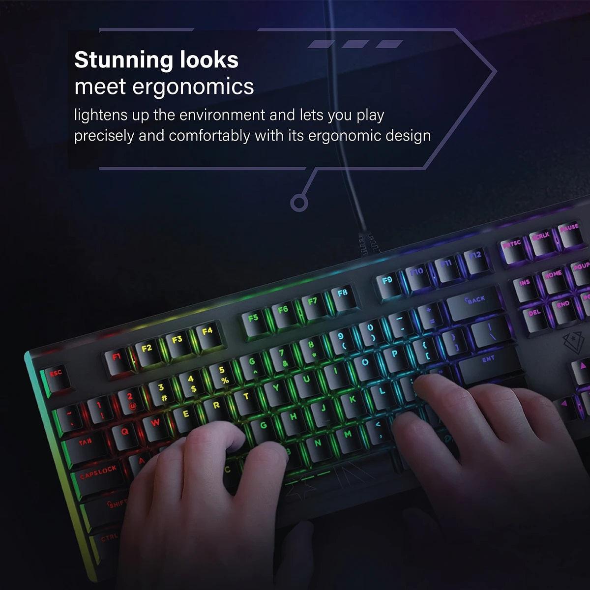 VERTUX COMANDO HIGH PERFORMANCE MECHANICAL GAMING KEYBOARD (BLACK) - DataBlitz