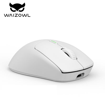 Waizowl OGM Pro Wireless Tri-Mode Gaming Mouse (White)