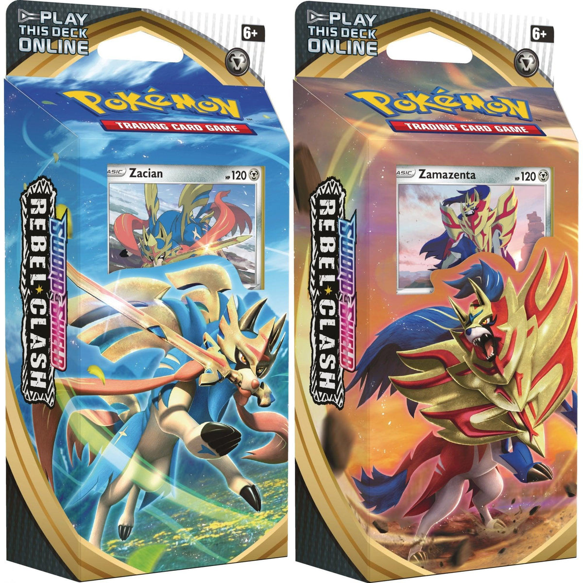 POKEMON TRADING CARD GAME SS2 SWORD & SHIELD REBEL CLASH ZACIAN & ZAMACENTA THEME DECK - DataBlitz