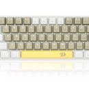 REDRAGON LAKSHMI K606 DETACHABLE WIRE MECHANICAL KEYBOARD (YELLOW GREY WHITE) DUST-PROOF BROWN SWITCH - DataBlitz