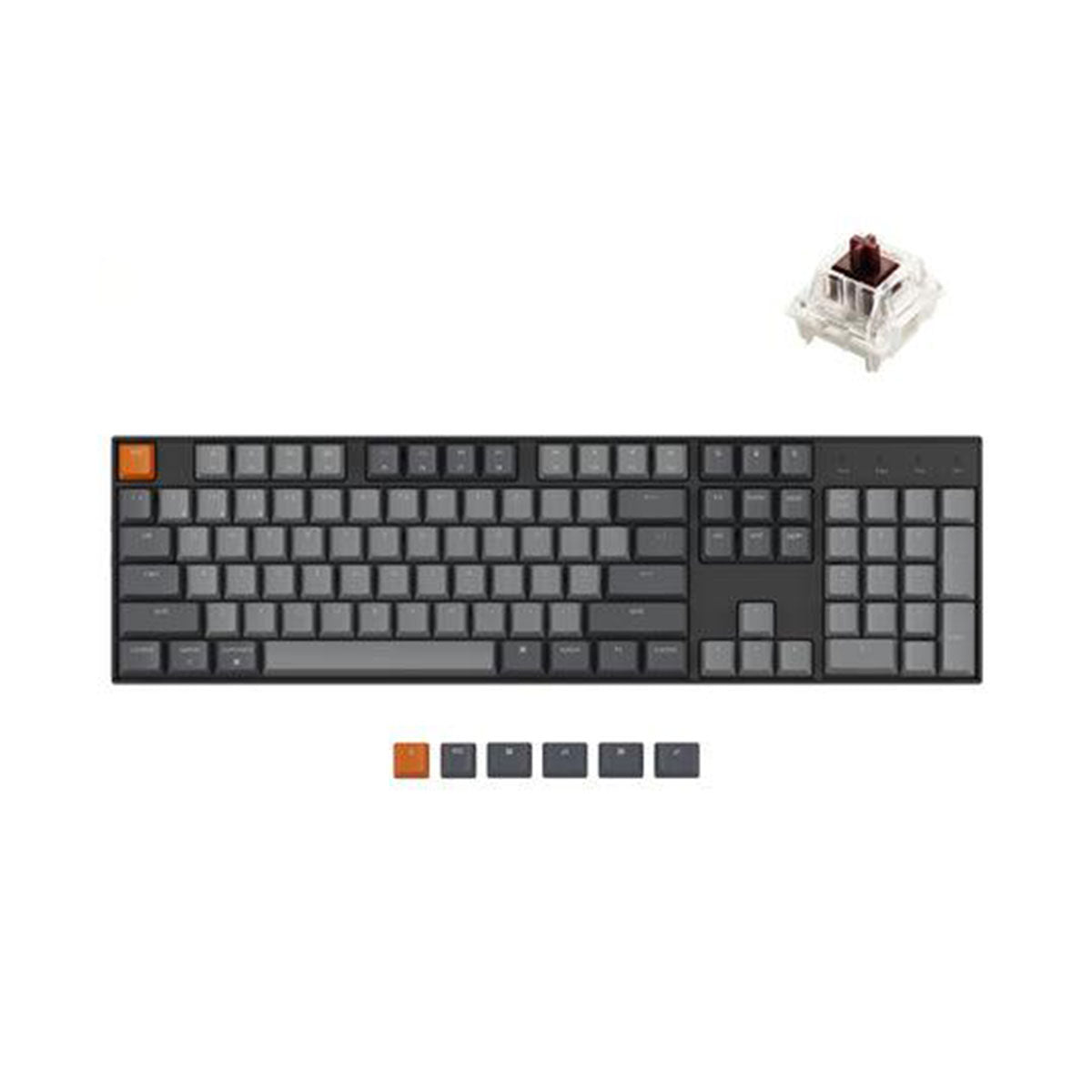 Keychron K10 104-Key RGB Backlight Hot-Swappable Wireless Mechanical Keyboard (Brown Switch) (K10H3)