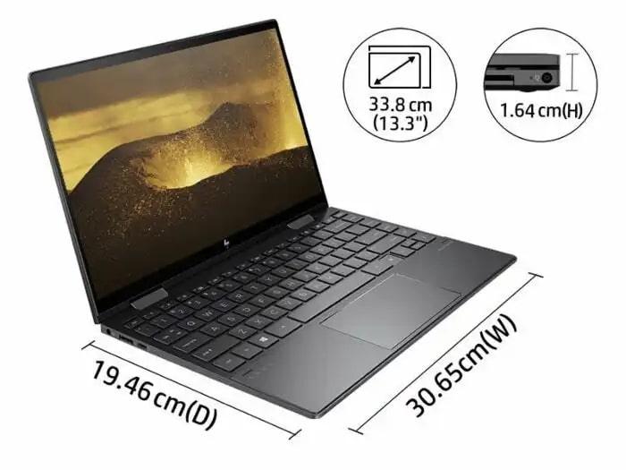 HP ENVY X360 CONVERT 13-AY1001AU LAPTOP (NIGHTFALL BLACK) | 13.3" FHD | RYZEN 7 5800U| 16GB RAM DDR4 | 1TB SSD | RADEON™ GRAPHICS | WIN11 + MS OFFICE HOME & STUDENT HP PRELUDE TOPLOAD BAG - DataBlitz