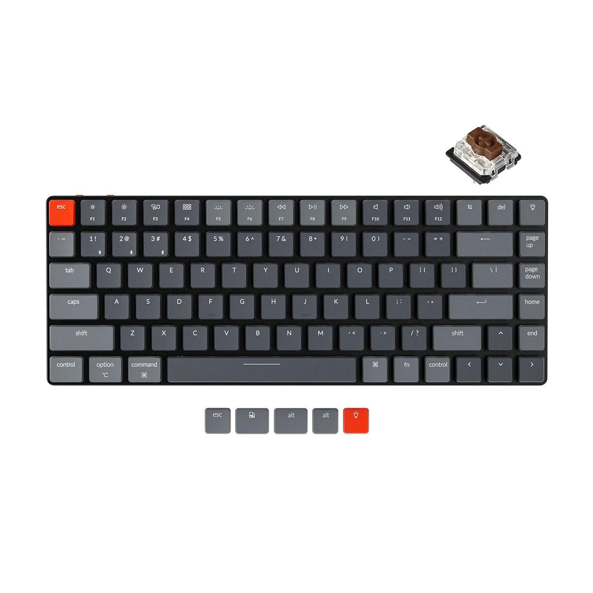 KEYCHRON K3 RGB Backlight Low Profile Wireless Mechanical Keyboard (Gateron Brown Switch) (K3B3