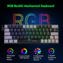 E-Yooso Z-11 Tri-Mode RGB 61 Keys Hot Swappable Mechanical Keyboard Black/Gray (Blue Switch) - DataBlitz