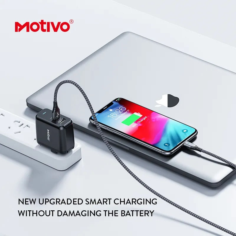 Motivo N10 Travel Adapter Charger Folding Portable Multi-Protection