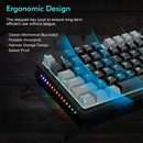 E-YOOSO K-620 Single Light With RGB Side Light 87 Keys Mechanical Keyboard Black/Gray (Blue Switch) - DataBlitz