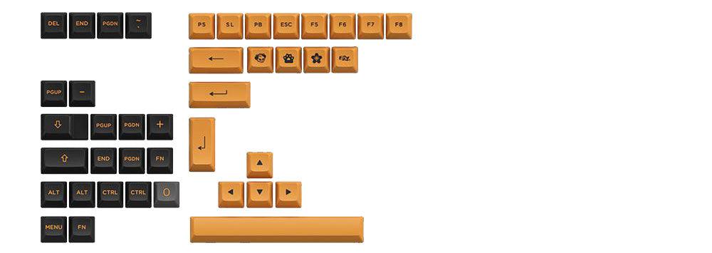 AKKO BLACK & BRONZE PBT KEYCAPS SET ASA 158 KEYS - DataBlitz