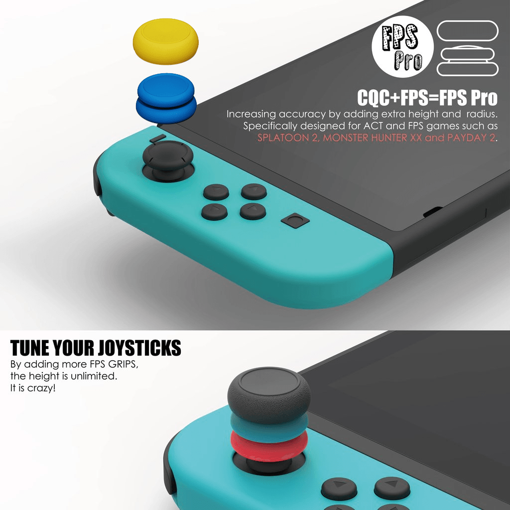 SKULL & CO. NSW THUMB GRIP FOR SWITCH CONTROLLER (FORTNITE YELLOW/BLUE) (SET OF 6) - DataBlitz