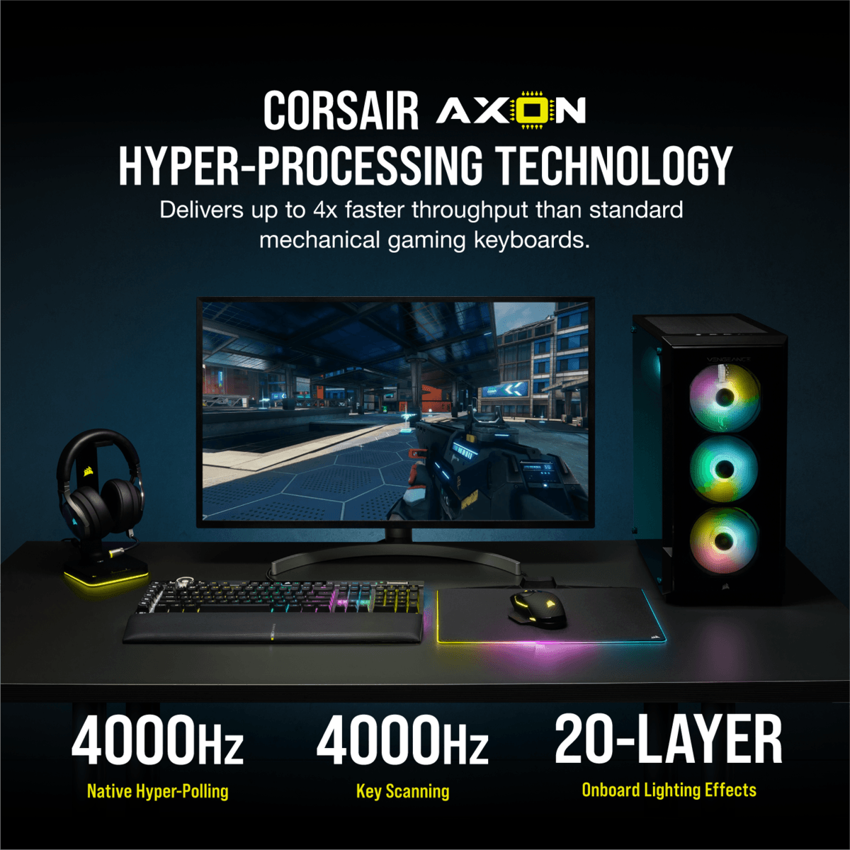 CORSAIR K100 RGB OPTICAL MECHANICAL GAMING KEYBOARD (LINEAR & HYPER FAST) - DataBlitz