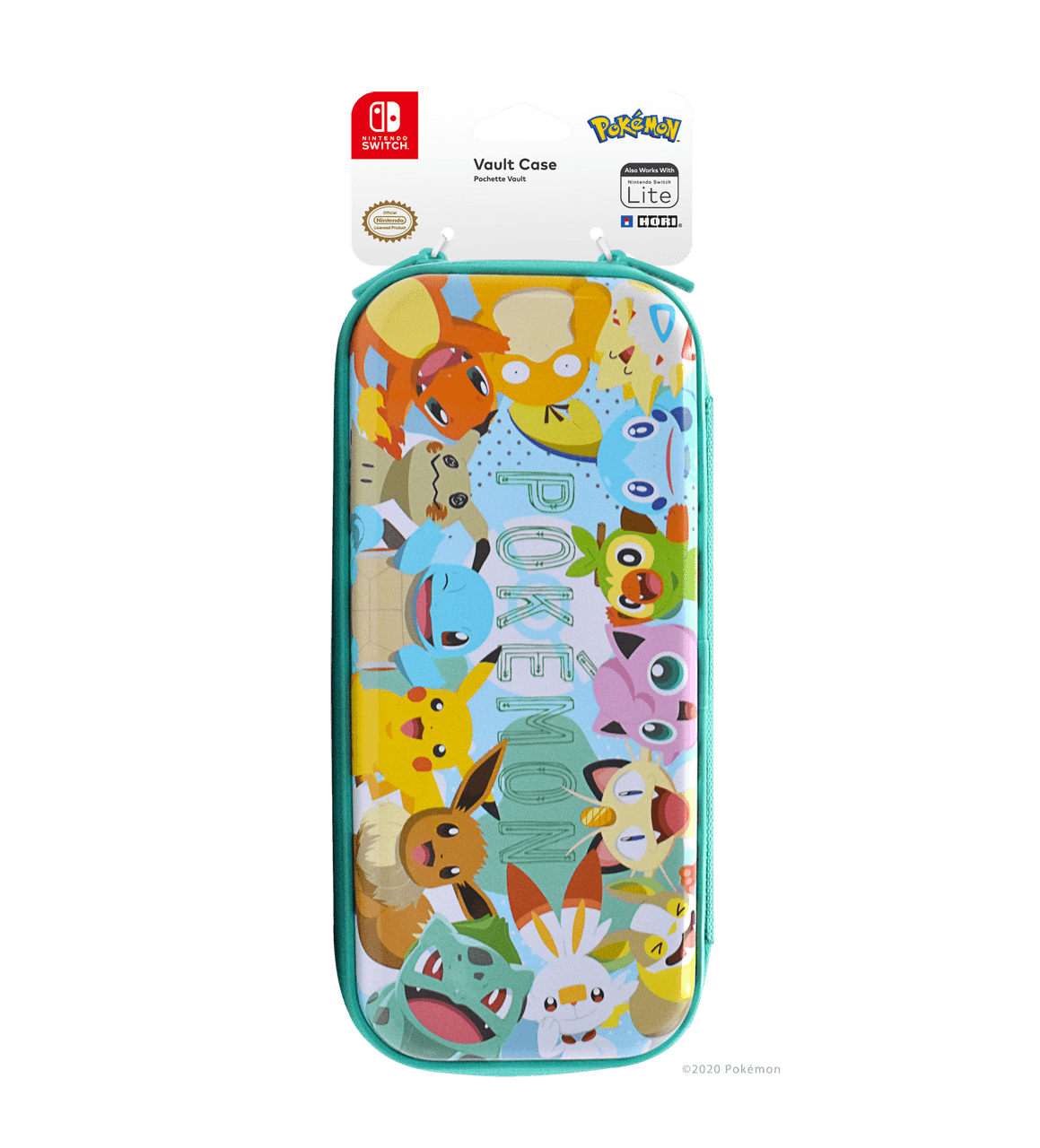 HORI NSW VAULT CASE POKEMON PIKACHU & FRIENDS FOR NINTENDO SWITCH/SWITCH LITE (TURQUOISE) (NSW-291A) - DataBlitz