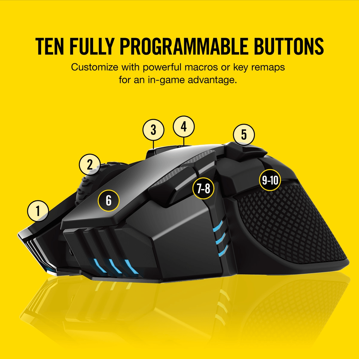 CORSAIR IRONCLAW RGB WIRELESS RECHARGEABLE GAMING MOUSE WITH SLIPSTREAM TECHNOLOGY - DataBlitz