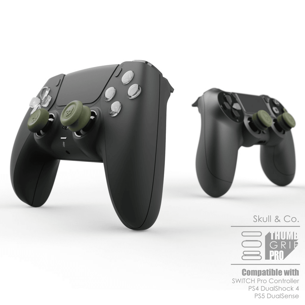 SKULL & CO. NSW THUMB GRIP FOR SWITCH PRO/PS4/PS5 CONTROLLER (OD GREEN) (SET OF 6) - DataBlitz