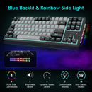 E-YOOSO K-620 Single Light With RGB Side Light 87 Keys Mechanical Keyboard Gray/Black (Red Switch) - DataBlitz