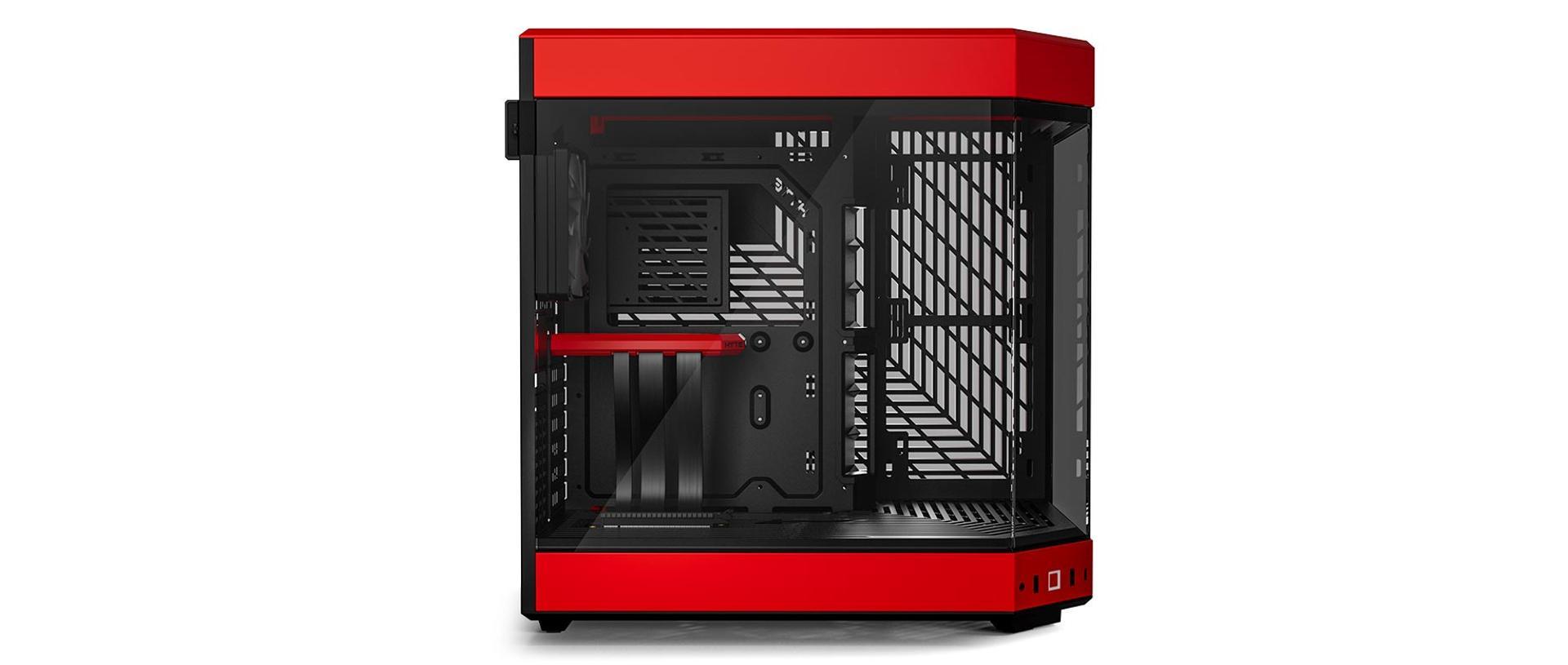 Hyte Y60 Dual Chamber Mid-Tower ATX Modern Aesthetic Case (Black/Red) - DataBlitz