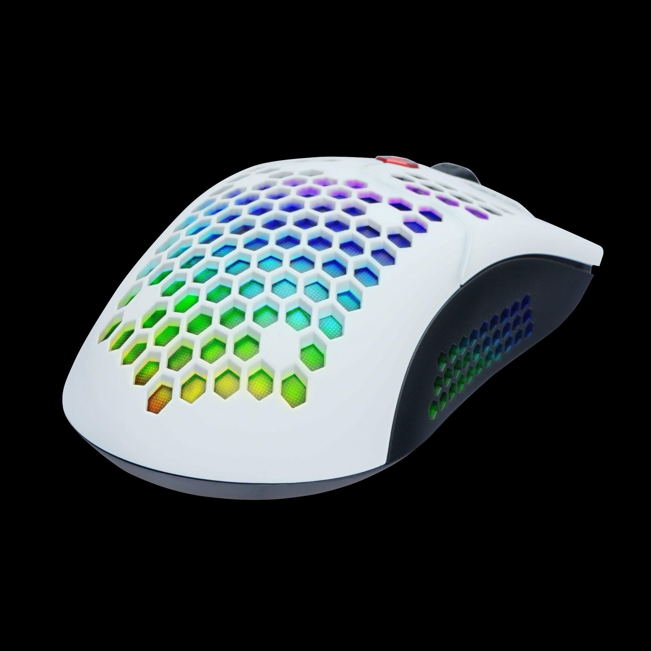 Dragonwar Ultra Light Honeycomb RGB Phoenix Pro Gaming Mouse White (ELE-G25-WH) - DataBlitz