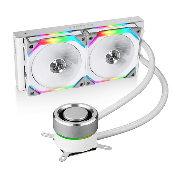 Lian Li Galahad AIO 240 RGB Uni Fan SL120 Edition Closed Loop CPU Cooler (White) (GA-240SLA) - DataBlitz